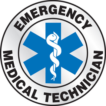 Emergency Response Reflective Helmet Sticker: EMT 2 1/4" Reflective Sheet - LHTL608