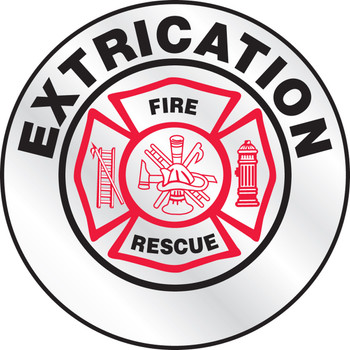 Emergency Response Reflective Helmet Sticker: Extrication 2 1/4" Reflective Sheet 1/Each - LHTL619