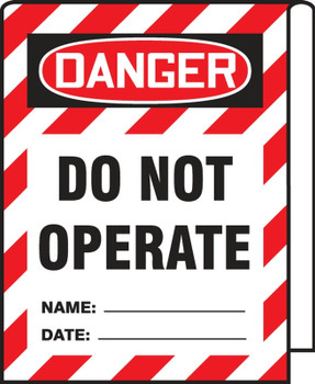 OSHA Danger Cable Wrap: Do Not Operate 3" x 8" 5/Pack - LKW102