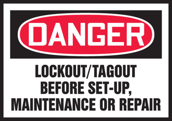 Lockout / Tagout Safety Labels 3 1/2" x 5" Adhesive Dura Vinyl 1/Each - LLKT103XVE