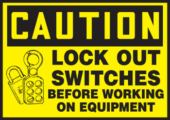 Lockout / Tagout Safety Labels 3 1/2" x 5" Adhesive Vinyl 5/Pack - LLKT609VSP