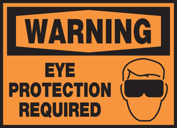 OSHA Warning Safety Label: Eye Protection Required 3 1/2" x 5" Adhesive Vinyl 5/Pack - LPPE306VSP