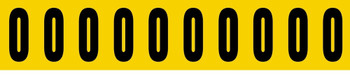 Traffic Safety Labels Number 0 Adhesive Dura-Vinyl 1/Card - LVHR5860
