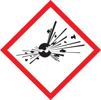 GHS Pictogram Label: Exploding Bomb 1" x 1" - LZH603EV5