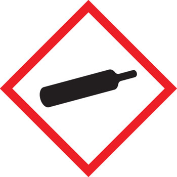 GHS Pictogram Label: Gas Cylinder 2" x 2" - LZH615EV2