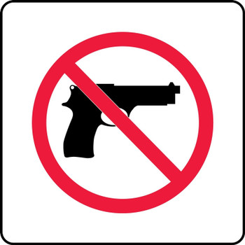 Safety Sign: (No Firearms Graphic) 10" x 10" Plastic - MACC536VP