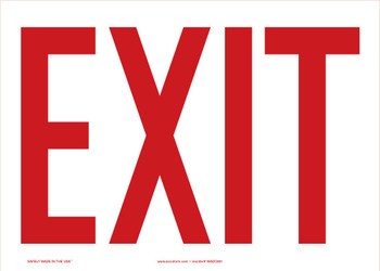 Lumi-Glow Safety Sign: Exit 7" x 10" Lumi-Glow Flex - MADC500GF