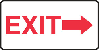 Safety Sign: Exit (Right Arrow) 7" x 14" Plastic 1/Each - MADC541VP