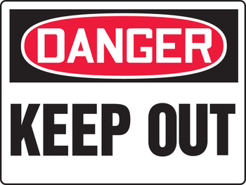 Really BIGSigns OSHA Danger Safety Sign: Keep Out 24" x 36" Aluminum 1/Each - MADM127VA