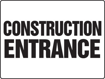 Really BIGSigns: Construction Entrance 18" x 24" Aluminum - MADM500VA