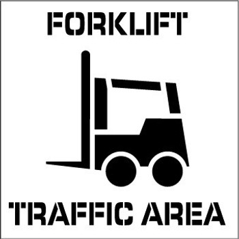 Walk On Floor Sign - 17" Dia. - Textured Non-Slip Surface - Forklift Traffic Area - WFS20