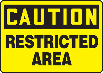 OSHA Caution Safety Sign: Restricted Area 10" x 14" Aluma-Lite 1/Each - MADM604XL