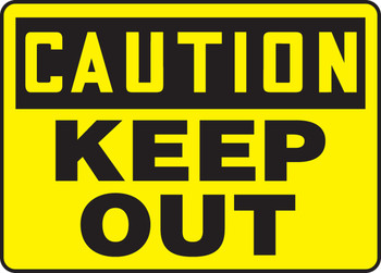 OSHA Caution Safety Sign: Keep Out 10" x 14" Accu-Shield 1/Each - MADM608XP