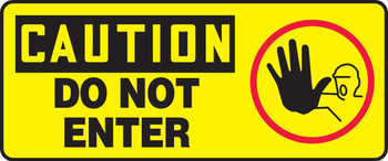 OSHA Caution Safety Sign: Do Not Enter 7" x 17" Accu-Shield 1/Each - MADM610XP