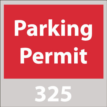 Parking Permit - Windshield - Red - 301-400 - PP13D