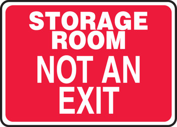 Safety Sign: Storage Room Not An Exit 10" x 14" Accu-Shield 1/Each - MADM914XP