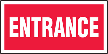 Safety Sign: Entrance 7" x 14" Dura-Fiberglass 1/Each - MADM996XF