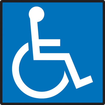 ADA Compliant Accessibility Safety Parking Signs 6" x 6" Adhesive Vinyl - MADS503VS