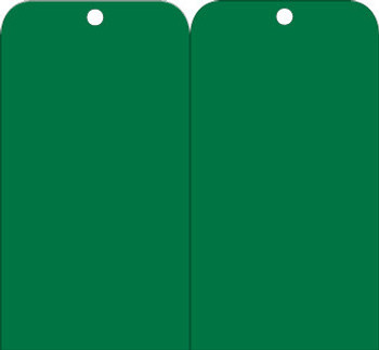 Tags - Green Blank - 6X3 - .015 Mil Unrip Vinyl - 25 Pk W/ Grommet - RPT158G