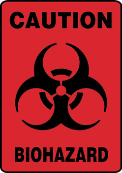 OSHA Caution Safety Sign: Biohazard 14" x 10" Dura-Fiberglass 1/Each - MBHZ522XF