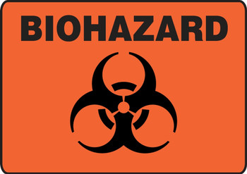 Safety Sign: Biohazard 7" x 10" Adhesive Vinyl / - MBHZ527VS