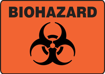 Safety Sign: Biohazard 7" x 10" Accu-Shield 1/Each - MBHZ527XP