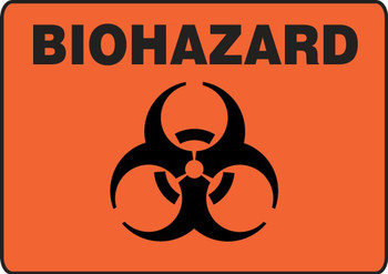Safety Sign: Biohazard 7" x 10" Dura-Plastic 1/Each - MBHZ527XT