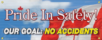 Mesh Banners: Pride In Safety - Our Goal - No Accidents (Canada) 4-ft x 10-ft 1/Each - MBM309