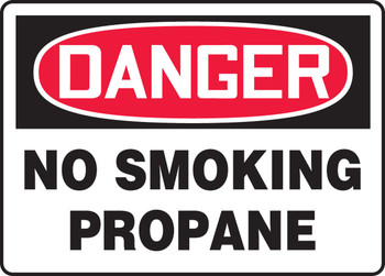 OSHA Danger Safety Sign: No Smoking - Propane 10" x 14" Accu-Shield 1/Each - MCHG097XP