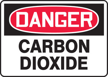 OSHA Danger Safety Sign: Carbon Dioxide 10" x 14" Accu-Shield 1/Each - MCHL113XP