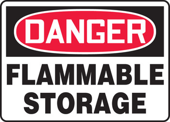 OSHA Danger Safety Sign: Flammable Storage 7" x 10" Aluminum 1/Each - MCHL150VA