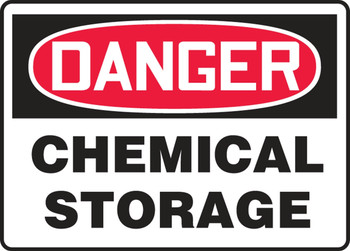 OSHA Danger Safety Sign: Chemical Storage English 14" x 20" Dura-Fiberglass 1/Each - MCHL155XF