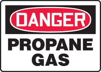 OSHA Danger Safety Sign: Propane Gas English 14" x 20" Aluminum 1/Each - MCHL217VA