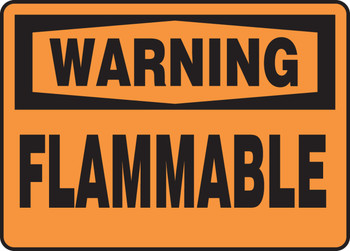 OSHA Warning Safety Sign: Flammable 7" x 10" Accu-Shield 1/Each - MCHL315XP