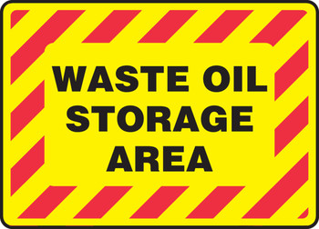 Safety Sign: Waste Oil Storage Area 10" x 14" Aluma-Lite 1/Each - MCHL508XL