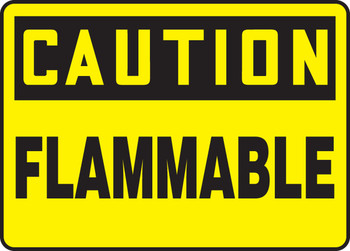 OSHA Caution Safety Sign: Flammable 10" x 14" Dura-Fiberglass 1/Each - MCHL603XF