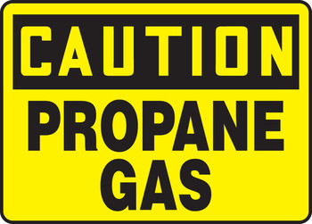 OSHA Caution Safety Sign: Propane Gas 10" x 14" Aluminum 1/Each - MCHL651VA