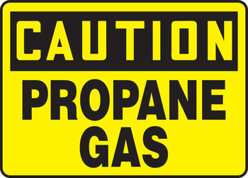 OSHA Caution Safety Sign: Propane Gas 10" x 14" Dura-Plastic 1/Each - MCHL651XT