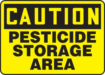 OSHA Caution Safety Sign: Pesticide Storage Area 7" x 10" Accu-Shield 1/Each - MCHL653XP