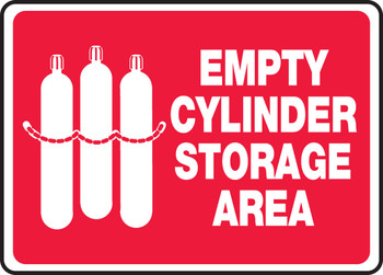 Safety Sign: Empty Cylinder Storage Area 10" x 14" Adhesive Vinyl 1/Each - MCPG510VS