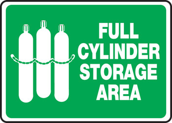 Safety Sign: Full Cylinder Storage Area 10" x 14" Adhesive Vinyl 1/Each - MCPG515VS