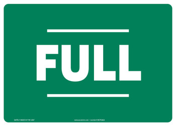 Safety Sign: Full 7" x 10" Accu-Shield 1/Each - MCPG584XP