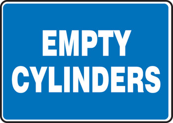 Safety Sign: Empty Cylinders 10" x 14" Plastic - MCPG594VP