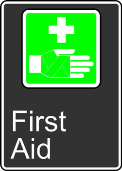 Safety Sign: First Aid English 14" x 10" Aluminum 1/Each - MCSA940VA