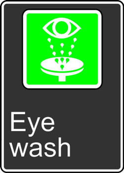 Safety Sign: Eye Wash English 14" x 10" Dura-Fiberglass 1/Each - MCSA943XF