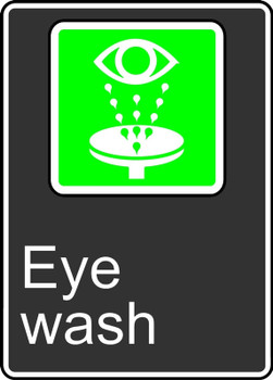 Safety Sign: Eye Wash English 14" x 10" Accu-Shield 1/Each - MCSA943XP
