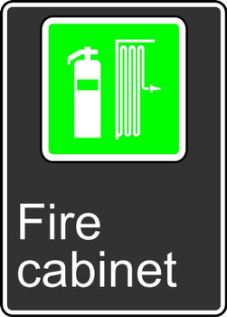 Safety Sign: Fire Cabinet English 14" x 10" Accu-Shield 1/Each - MCSA950XP