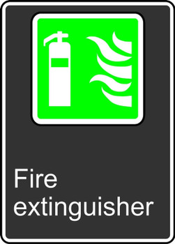 Safety Sign: Fire Extinguisher English 14" x 10" Adhesive Vinyl 1/Each - MCSA953VS