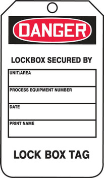 Group Lockout Job Tags Standard HS-Laminate 25/Pack - MDT169LTP