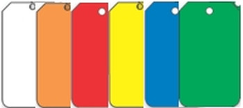 Safety Tags: Blank Tags Blue RP-Plastic 5/Pack - MDT526PTM
